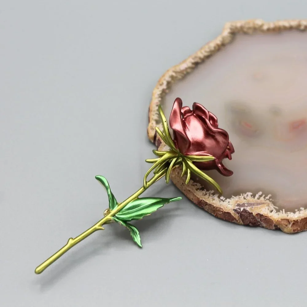 Jewelry pin brooch rose flower floral love beautiful fashion large new